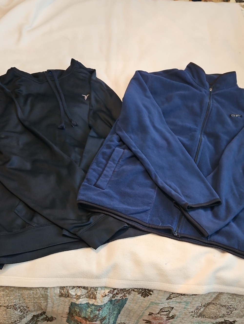 Old Navy Men's Blue Jacket Duo - Casual Zip & Hoodie